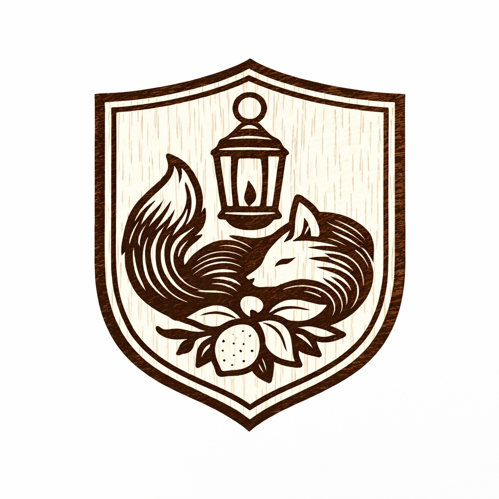 The Fox, Lantern, and Lemon shield mark